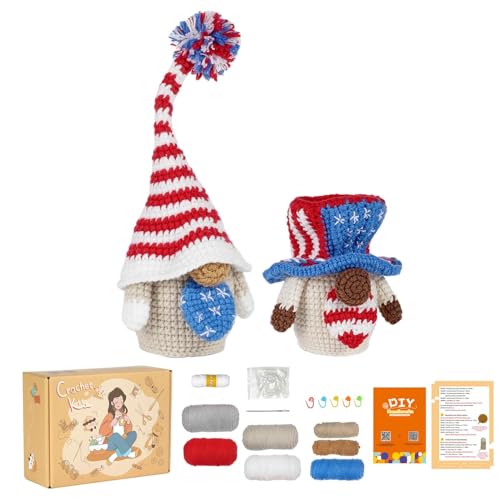 Häkelanfänger-Set, Starter-Set zum Stricken – Wichtel-Häkel-Set zum Start des Strickens Schritt für Schritt, tragbares Häkelset mit Garn für Anfänger Häkelanfänger-Set, Starter-Set zum Stricken – Wichtel-Häkel-Set zum Start des Strickens Schritt für Schritt, tragbares Häkelset mit Garn für Anfänger von Generic