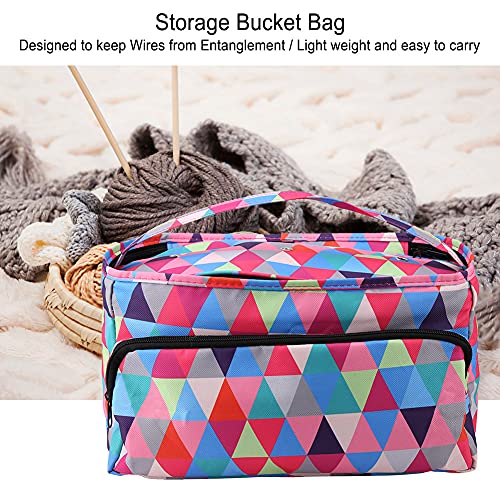 Häkelbeutel, Garnhalter Häkelgarnhalter Multikolor Häkelgewinde Nähtasche Ladys Aufbewahrungsbox Stricktasche für Häkelzubehör (Buntes quadratisches Pack) von Generic
