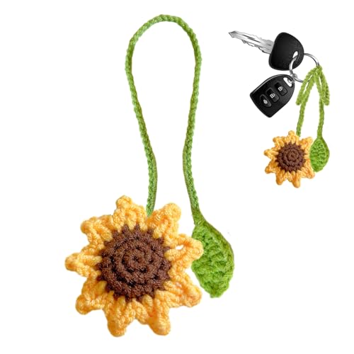 Häkelblumen-Lesezeichen – Handgefertigte Häkel-Seitenmarker, ästhetische Sprossenmarker, niedliches Pflanzenbuchmarker, niedliche Blumenstickerei-Marker von Generic