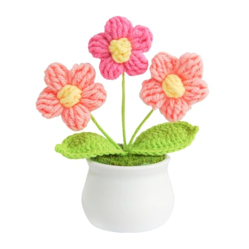 Häkelblumenstrauß, gestrickte Wolle – lebendige Häkelblumen aus handgewebter Wolle | Kreative Blumendekorationen, multifunktionale dekorative Büro-Ornamente Häkelblumenstrauß, gestrickte Wolle – lebendige Häkelblumen aus handgewebter Wolle | Kreative Blumendekorationen, multifunktionale dekorative Büro-Ornamente von Generic