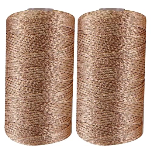 Häkelgarn - 2pcs Baumwollgarn | Strickgarne | Hand Stricken Leichten Körper Yarrn | Handgefertigtes Handwerk Nylon Häkeln Kabel | Metallgloss Dünner Baumwollfaden Für Diyy Summer Cool Hut Schuhe T Häkelgarn - 2pcs Baumwollgarn | Strickgarne | Hand Stricken Leichten Körper Yarrn | Handgefertigtes Handwerk Nylon Häkeln Kabel | Metallgloss Dünner Baumwollfaden Für Diyy Summer Cool Hut Schuhe T von Generic