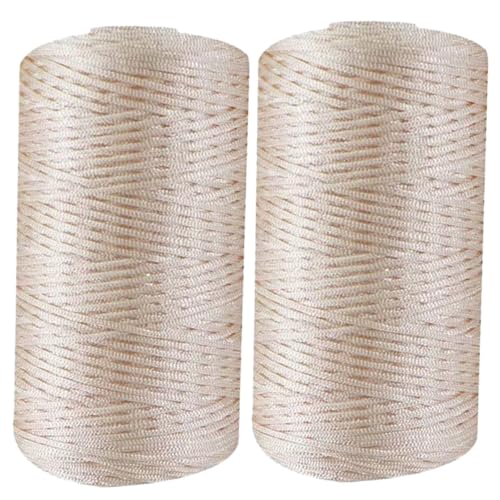 Häkelgarn - 2pcs Baumwollgarn | Strickgarne | Hand Stricken Leichten Körper Yarrn | Handgefertigtes Handwerk Nylon Häkeln Kabel | Metallgloss Dünner Baumwollfaden Für Diyy Summer Cool Hut Schuhe T Häkelgarn - 2pcs Baumwollgarn | Strickgarne | Hand Stricken Leichten Körper Yarrn | Handgefertigtes Handwerk Nylon Häkeln Kabel | Metallgloss Dünner Baumwollfaden Für Diyy Summer Cool Hut Schuhe T von Generic