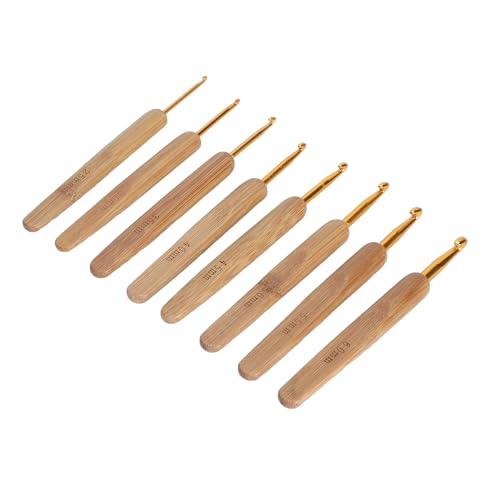 Häkelnadel-Set, Ergonomische Strickhaken, Leichter Bambusgriff, 2,5 Mm Bis 6,0 Mm, 8-teiliger Metallkopf, Vielseitig Einsetzbar, für Hüte und Dreadlocks Häkelnadel-Set, Ergonomische Strickhaken, Leichter Bambusgriff, 2,5 Mm Bis 6,0 Mm, 8-teiliger Metallkopf, Vielseitig Einsetzbar, für Hüte und Dreadlocks von Generic