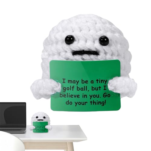 Häkelpuppe - positive handgemachte Garnfigur, ermutigende emotionale Unterstützung Plüsch | Motivierende Symbolpuppe, gewichtete Schreibtischdekoration, erhebendes Geschenk Häkelpuppe - positive handgemachte Garnfigur, ermutigende emotionale Unterstützung Plüsch | Motivierende Symbolpuppe, gewichtete Schreibtischdekoration, erhebendes Geschenk von Generic