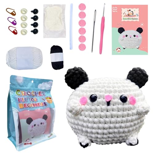Häkelset für Kinder, Häkelset für Anfänger | Häkelset Tier Plüsch für süße Anfänger mit Garn | Kleine Handwerk Schlüsselanhänger Anhänger Welpe Strickset für Häkelset für Kinder, Häkelset für Anfänger | Häkelset Tier Plüsch für süße Anfänger mit Garn | Kleine Handwerk Schlüsselanhänger Anhänger Welpe Strickset für von Generic