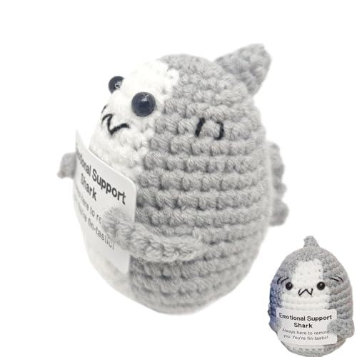 Häkeltiere mit emotionaler Unterstützung, positive Häkeltiere - Handgemachtes emotionales Unterstützungsspielzeug, mit dem gestrickten Haifischspielzeug aus Papier für Liebhaber von Häkeltiere mit emotionaler Unterstützung, positive Häkeltiere - Handgemachtes emotionales Unterstützungsspielzeug, mit dem gestrickten Haifischspielzeug aus Papier für Liebhaber von von Generic