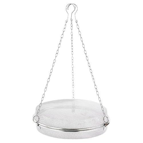 Hängekorb-Trocknernetz, Wäscheständer, Fischnetz,Fliegensicheres rundes Fischnetz-Trockennetz aus Edelstahl | Trockennetz-Kräuter-Trockengestell zum Trocknen von, Fisch, Obst, Gemüse und Kräu von Generic