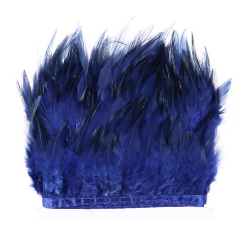 Hahnfeder-Bordüre für Federn, Hochzeitszubehör, Dekoration, Federn, Basteln, Marineblau, 10–15 cm Hahnfeder-Bordüre für Federn, Hochzeitszubehör, Dekoration, Federn, Basteln, Marineblau, 10–15 cm von Generic