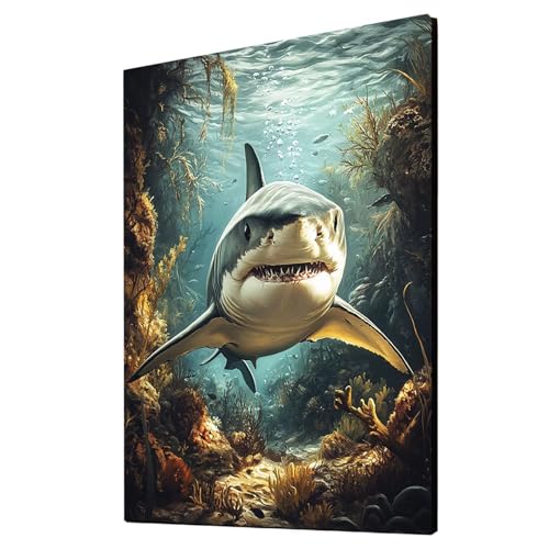 Hai Malen Nach Zahlen Erwachsene Tier Malen Nach Zahlen 135 x 100 CM DIY Basteln Erwachsene Klarheit Farbe Leinwan Bilder mit Acrylfarben Set 3 Typen Pinsel für Wanddeko Wohnzimmer, Geschenke 2YH-3360 Hai Malen Nach Zahlen Erwachsene Tier Malen Nach Zahlen 135 x 100 CM DIY Basteln Erwachsene Klarheit Farbe Leinwan Bilder mit Acrylfarben Set 3 Typen Pinsel für Wanddeko Wohnzimmer, Geschenke 2YH-3360 von Generic