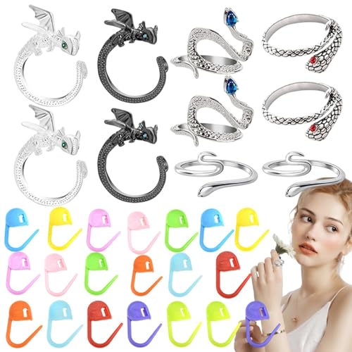 Haken-Spannring – Tier-Haken-Spannringe für Haken | 10 x verstellbare Hakenringmarkierer | Ringmarker aus Zinklegierung von Generic