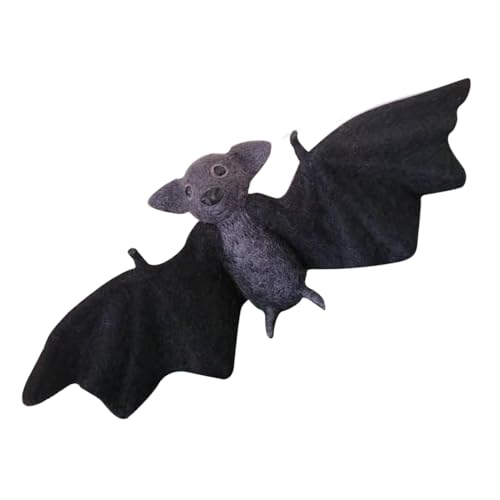 Halloween Bat Doll Halloween Fledermaus Tier-Dekoration, realistisches Design, handgefertigte Nadelfilz-Dekoration für Spukhäuser, Cosplay- , Ha Halloween Bat Doll Halloween Fledermaus Tier-Dekoration, realistisches Design, handgefertigte Nadelfilz-Dekoration für Spukhäuser, Cosplay- , Ha von Generic