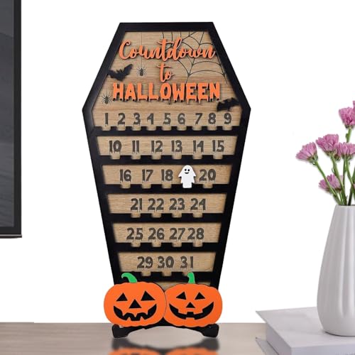 Halloween Countdown-Kalender 2024, Halloween-Kalender 2024 | Kalender mit gruseligem Countdown, Halloween-Kalender aus Holz für Dekorationen von Halloween Countdown-Kalender 2024, Halloween-Kalender 2024 | Kalender mit gruseligem Countdown, Halloween-Kalender aus Holz für Dekorationen von von Generic