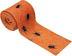 Halloween Geschenkband, große schleife satinband, Dekoband, Halloween Schleifenband für die Herstellung von Festivalkränzen und Schleifen DIY Geschenkverpackungszubehör 4.5 m (D) von Generic