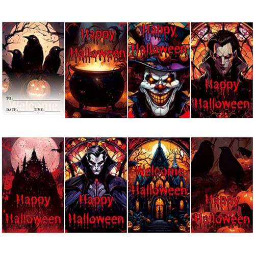 Halloween Grußkarten | Vampir Design Halloween Bordüre Papier - Cartoon Briefpapier Urlaub Newsletter Einladungskarte Blanko Design für Kinder Halloween Grußkarten | Vampir Design Halloween Bordüre Papier - Cartoon Briefpapier Urlaub Newsletter Einladungskarte Blanko Design für Kinder von Generic