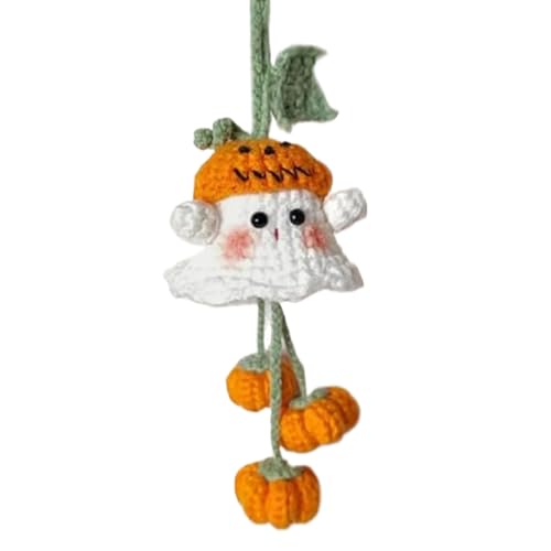 Halloween Häkeln Charme - Stricker handgefertigter Hexe | Uniquee Gothic Garn Figur Dekoration, kreatives festliches gruseliges Accessoire für Rückspiegel Handtasche Auto Innenraum Wohnzimmer Büro Sch von Generic