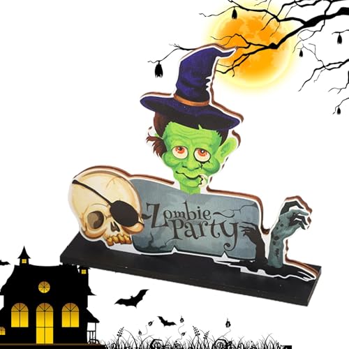 Halloween Holz Schreibtisch Ornamente | Halloween Tischdeko | Halloween Holz Tischdeko | Deko mit Mehrstufigem Tablett für Wohnzimmer, Küche, The-Platz Halloween Holz Schreibtisch Ornamente | Halloween Tischdeko | Halloween Holz Tischdeko | Deko mit Mehrstufigem Tablett für Wohnzimmer, Küche, The-Platz von Generic
