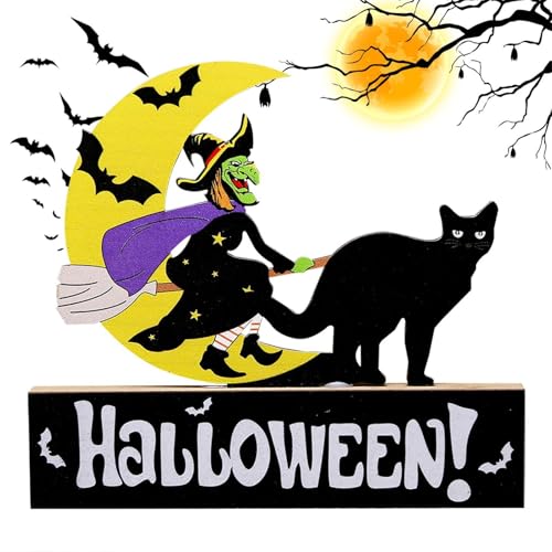 Halloween-Holzdekorationen, rustikale Happy Halloween, Bauernhof-Tischzentrum, Geister-Katzenkürbis, Handwerksdekoration für Zuhause Halloween-Holzdekorationen, rustikale Happy Halloween, Bauernhof-Tischzentrum, Geister-Katzenkürbis, Handwerksdekoration für Zuhause von Generic