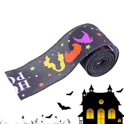 Halloween Kabelgebundenes Band, Halloween Girlande Band | 16,4 Fuß dekoratives Band | Halloween Kürbisschädel Muster Band, Handwerk Band zum Wickeln von Öfen Schleifen Halloween Kabelgebundenes Band, Halloween Girlande Band | 16,4 Fuß dekoratives Band | Halloween Kürbisschädel Muster Band, Handwerk Band zum Wickeln von Öfen Schleifen von Generic