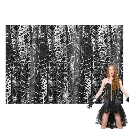 Halloween-Netzstoff, Spinnennetz-Muster, zuschneidbar, für Kostüm, Halloween, Party, Hochzeit, Ha Halloween-Netzstoff, Spinnennetz-Muster, zuschneidbar, für Kostüm, Halloween, Party, Hochzeit, Ha von Generic