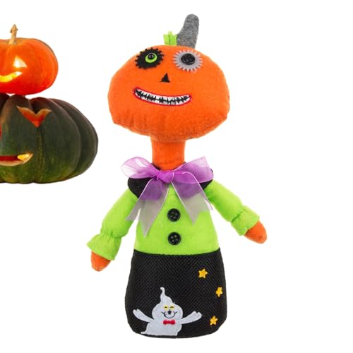 Halloween Peluga Puppe - Gefüllter Plüschstoff, gruselige weiche Charaktere | Entzückende Kürbis-Plüschtier mit Totenkopf Mit Body Huggable Wohnkultur von Generic