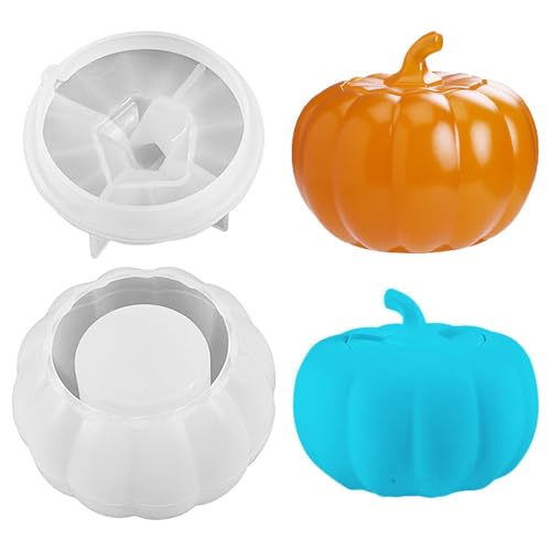 Halloween Silikonform - Halloween Harz Form Mit Deckel - Candy Box Für Die Kürbiskabine Einfach Freigaben, DIY Gießform Für Dekorationen von Generic
