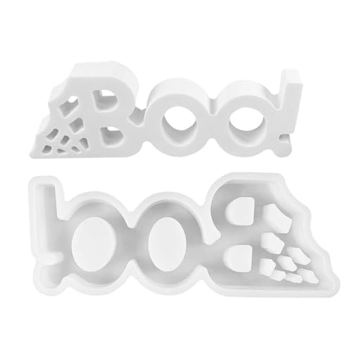 Halloween Silikonformen, Halloween Formen für Ton | Boo Gipsform | Gießform aus Zementharz | Gips Formen Silikonform für Ornamente von Generic