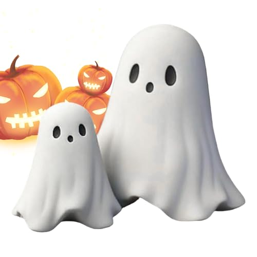 Halloween Skulptur, Gruseliges Harzgeist-Statuette Für Tischdekoration, Sammelfiguren Halloween Deko, 2 Stück Tischdekoration Für Arbeitszimmer Wohnzimmer Kinderzimmer Halloween Skulptur, Gruseliges Harzgeist-Statuette Für Tischdekoration, Sammelfiguren Halloween Deko, 2 Stück Tischdekoration Für Arbeitszimmer Wohnzimmer Kinderzimmer von Generic