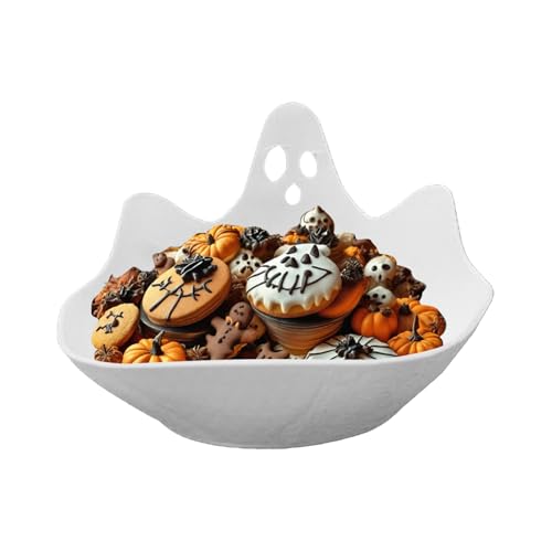 Halloween-Süßigkeitenschale – Halloween-Geister-Tablett Teller – stabile Platte Geschirr Dekorationen für Vorspeisen, Desserts, Snacks, Salat, Obst Halloween-Süßigkeitenschale – Halloween-Geister-Tablett Teller – stabile Platte Geschirr Dekorationen für Vorspeisen, Desserts, Snacks, Salat, Obst von Generic
