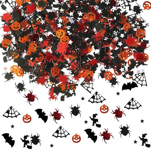 Halloween-Tisch-Konfetti, Halloween-Konfetti, verstreut auf dem Halloween-Partytisch | PVC-Pailletten-Konfetti, Partydekorationen, 15 g Halloween-Tisch-Konfetti, Halloween-Konfetti, verstreut auf dem Halloween-Partytisch | PVC-Pailletten-Konfetti, Partydekorationen, 15 g von Generic