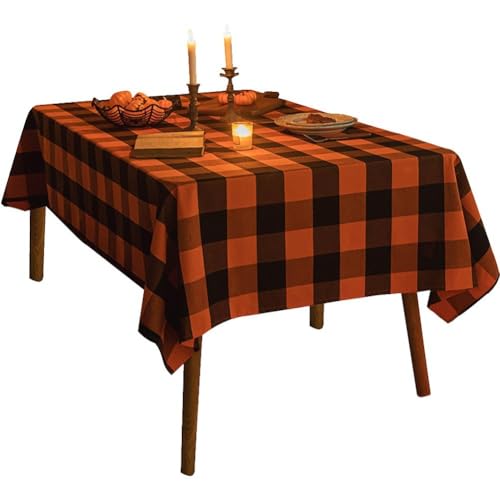Halloween-tischdecke, 140 X 220 cm, Orange Und Schwarz Karierte Tischdecke, Wiederverwendbar, Esstisch-tischdecke, Halloween-Party-Dekoration Halloween-tischdecke, 140 X 220 cm, Orange Und Schwarz Karierte Tischdecke, Wiederverwendbar, Esstisch-tischdecke, Halloween-Party-Dekoration von Generic