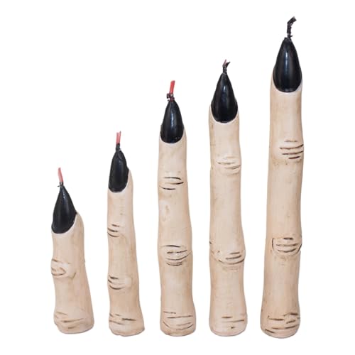 Halloweenkerze, Gothic-Kerzen – Neuheiten dekorative Fingerkerzen – Gruselige Gothic Daumenkerze mit schwarzen Nägeln, Palmwachslicht, Horror-Dekorationswerkzeug pa Halloweenkerze, Gothic-Kerzen – Neuheiten dekorative Fingerkerzen – Gruselige Gothic Daumenkerze mit schwarzen Nägeln, Palmwachslicht, Horror-Dekorationswerkzeug pa von Generic