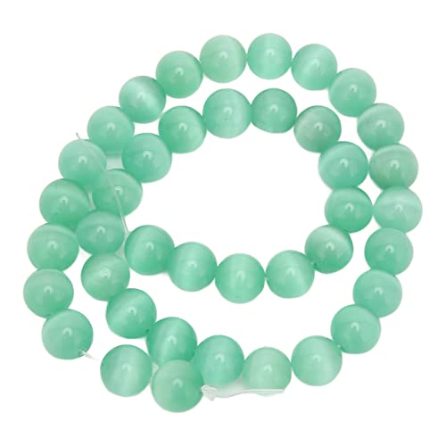 Halskette Herstellung Steinperle, 10 Mm Natürlicher Schmuck Steinperlen Feines Polieren für Schmuckhersteller für Kunsthandwerk (Grüne Meeres Orchidee) von Generic