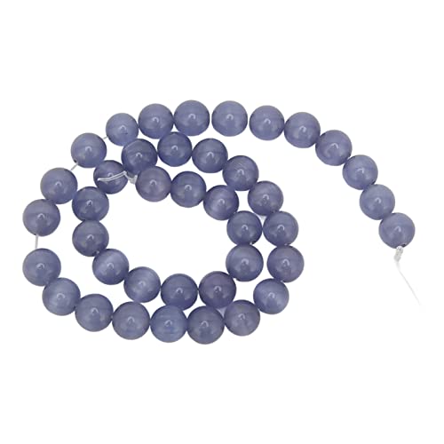 Halskette Herstellung Steinperle, 10 Mm Natürlicher Schmuck Steinperlen Feines Polieren für Schmuckhersteller für Kunsthandwerk (hellviolett) von Generic