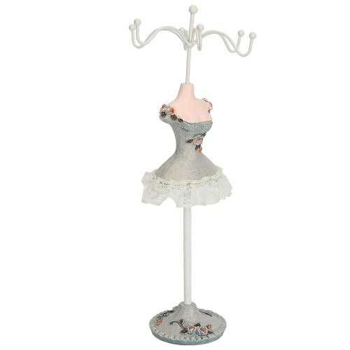 Halskette Prinzessin Kleid Halter Rack, Halskette Prinzessin Kleid Stand Schaufensterpuppe Elegante Piniengrün Eisen Display Zum Aufhängen Anhänger (3) von Generic