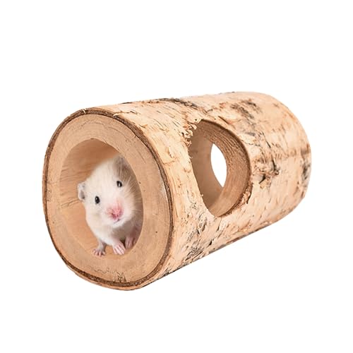 Hamstertunnel - Holztunnelrohr, Kleintier -Versteck | Baumstamm Hamster -Tunnel für Zwerghamster, syrische Hamster, Rennmäuse, Mäuse, natürliches Käfig -Accessoire zum Verstecken und Spielen Hamstertunnel - Holztunnelrohr, Kleintier -Versteck | Baumstamm Hamster -Tunnel für Zwerghamster, syrische Hamster, Rennmäuse, Mäuse, natürliches Käfig -Accessoire zum Verstecken und Spielen von Generic