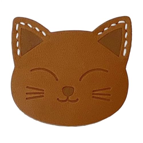 Handgefertigtes Lesezeichen aus Leder – niedlicher Katzen-Seitenhalter, Kätzchen-Eck-Etiketten, Premium-Lesezeichen in Tierform, stilvoller Leder-Seitenschutz zum Lesen, neuartige Liebhaber, dekorativ von Generic