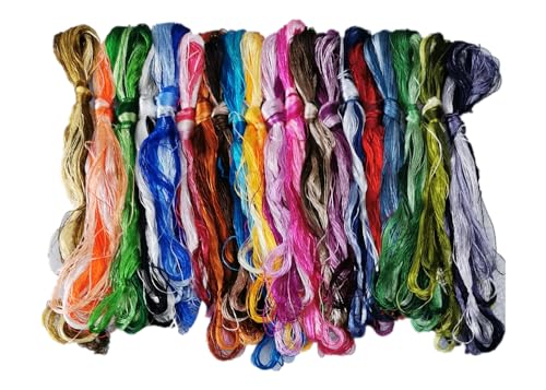 Handgefertigtes Stickgarn, natürliche Maulbeerseide, 100 Farben, 20–22 pro Farbe, zum Basteln, Fliegenbinden von Generic