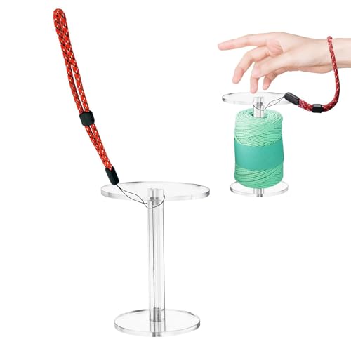 Handgelenk-Garnhalter – Acryl-Garnknäuel – transparenter Handgelenk-Garnhalter mit Riemen, Garnspinner, Garn-Organizer für Strickzubehör Handgelenk-Garnhalter – Acryl-Garnknäuel – transparenter Handgelenk-Garnhalter mit Riemen, Garnspinner, Garn-Organizer für Strickzubehör von Generic