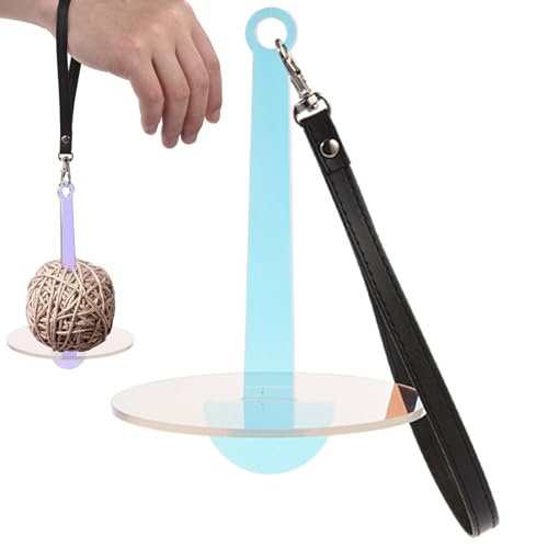 Handgelenkgarnhalter – Tragbarer Schnurspenderhalter – Abnehmbarer Acryl-Strickschnurspender zum Stricken | Wiederverwendbarer Garnhalter für Zuhause, leichter Garnkugelhalter, um Garnverheddern zu von Generic