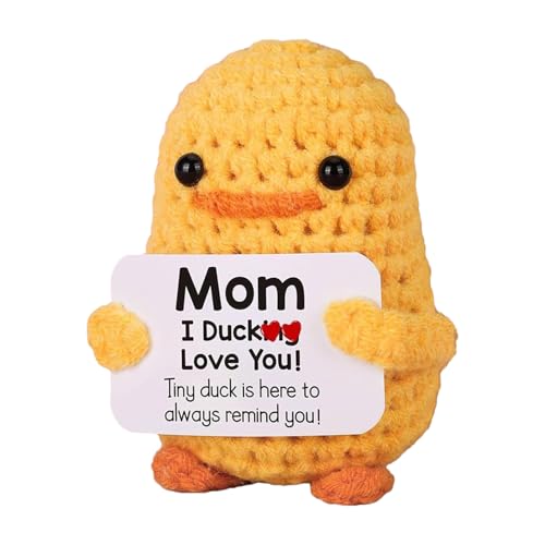 Handhäkelende Entenpuppe - Häkelentschlüsselkette, handgefertigtes Entendekor | Amigurumi Duck Toy Häkchen Duck Plüsch, Tischplatten Mittelstücke für Wohnzimmer Schlafzimmer Kinderzimmer, Amigurumi Du von Generic