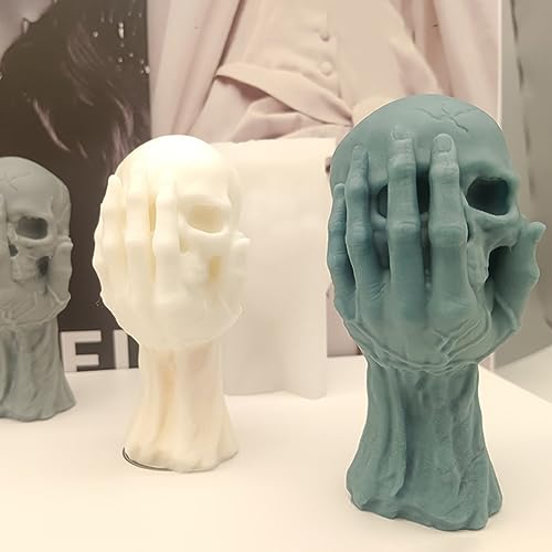 Handheld-Totenkopf-Silikon-Kerzenform für Halloween, dekoratives Handwerk, Geist, 3D, dreidimensionale Aromatherapie, Kerze, Halloween, Gips, Dekoration, Seife, Epoxidharz, Werkzeuge, Party-Geschenke Handheld-Totenkopf-Silikon-Kerzenform für Halloween, dekoratives Handwerk, Geist, 3D, dreidimensionale Aromatherapie, Kerze, Halloween, Gips, Dekoration, Seife, Epoxidharz, Werkzeuge, Party-Geschenke von Generic