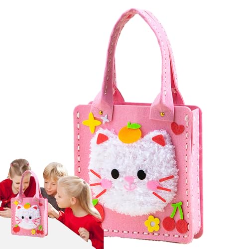 Handtaschen-Set für – Handtaschen-Set für Handtasche aus farbigem Filz | leichtes Nähset, Bastelzubehör für Garnbrett, kreative Basteltasche Handtaschen-Set für – Handtaschen-Set für Handtasche aus farbigem Filz | leichtes Nähset, Bastelzubehör für Garnbrett, kreative Basteltasche von Generic