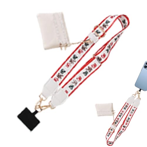 Handyband mit Reißverschlussbeutel, Handyriemen, Umhängeband mit Kordel für Handy, elegante und schöne Halskette für Reisen, Business, Alltag von Generic