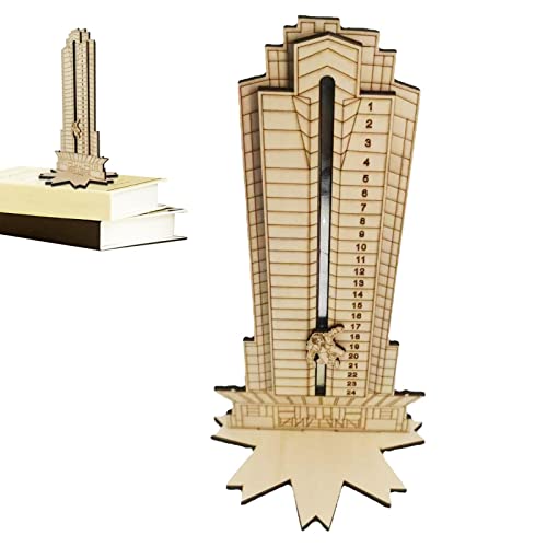 Hans Gruber Kalender – Adventskalender, Weihnachtskalender, Die Hard Countdown | Hans Gruber fallender Nakatomi Plaza mit einem sturzfesten Design, lustiger Adventskalender aus Holz P von Generic