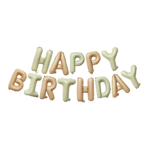 "Happy Birthday" Banner Folienballon, Luftballons Set -sliver-Buchstabe 40cm von Generic