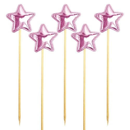 Happy Birthday Topper für Kuchen, 5 x Lebensmittel-Kuchenaufsätze, Kuchendekoration, Geburtstagskuchenaufsätze für Frauen, lebensmittelechte Lebensmittel-Kuchendekoration, Pfahl, sichere von Generic