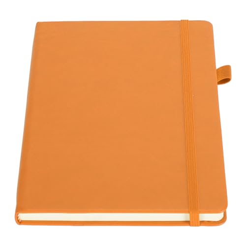 Hardcover -Notizbuch, A5 Notebook PU Leder Doppeltes Schreiben Tragbar für die Schule (ORANGE) von Generic