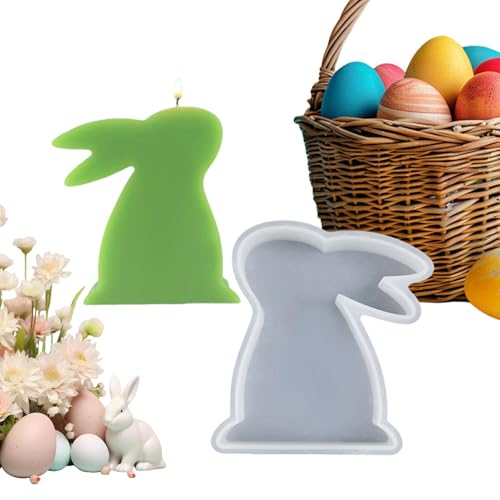 Harzform aus Kaninchen, Gießform für Osterhasen, Silikonform für handgefertigte Kerzen mit Hase, glatte Innenwand zum Herstellen von Seife von Generic