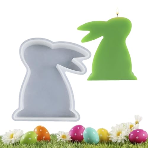 Harzform aus Kaninchen, Gießform für Osterhasen, Silikonform für handgefertigte Kerzen mit Hase, handgefertigt, antihaftbeschichtet, für Gips, Harz von Generic