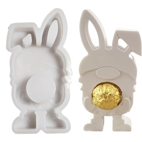 Hase Silikonform Stehende Kaninchen Silikonform Ostern Stehende Kaninchen Silikonform Handgemachte Seifenformen Robuste Harzgießformen Kreative Antihaft-Kerzenform für Dez von Generic